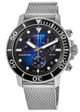 Tissot Seastar 1000 Chronograph Blue Dial Silver Mesh Bracelet Watch For Men - T120.417.11.041.02