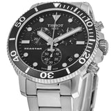 Tissot Seastar 1000 Chronograph Quartz Black Silver Steel Strap Watch For Men - T120.417.11.051.00