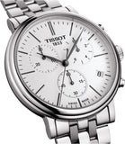 Tissot Carson Premium White Dial Silver Steel Strap Watch For Men - T122.417.11.011.00