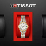 Tissot T Classic Carson Lady Premium White Dial Two Tone Steel Strap Watch For Women - T122.210.22.033.00