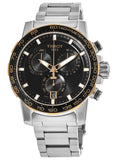 Tissot Supersport Chrono Black Dial Silver Steel Strap Watch For Men - T125.617.21.051.00