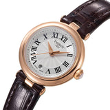 Tissot Bellissima Small Lady White Dial Brown Leather Strap Watch For Women - T126.010.36.013.00