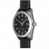 Tissot Gentleman Powermatic 80 Silicium Black Dial Black Leather Strap Watch For Men - T127.407.16.051.00