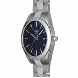 Tissot Gentleman Quartz Blue Dial Silver Steel Strap Watch For Men - T127.410.11.041.00