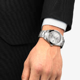 Tissot Gentleman Powermatic 80 Silicium Silver Dial Silver Steel Strap Watch For Men - T127.407.11.031.00