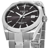 Tissot Gentleman Powermatic 80 Silicium Black Dial Silver Steel Strap Watch For Men - T127.407.11.061.01