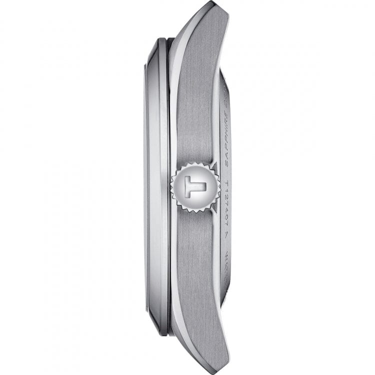 Tissot Gentleman Powermatic 80 Silicium Black Dial Silver Steel Strap Watch For Men - T127.407.11.061.01