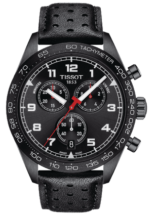 Tissot T Sport PRS 516 Chronograph Black Dial Black Leather Strap Watch for Men - T131.617.36.051.00