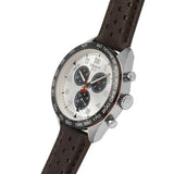 Tissot T Sport PRS 516 Chronograph Silver Dial Brown Leather Strap Watch for Men - T131.617.16.032.00