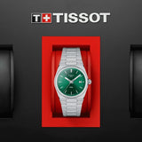 Tissot PRX Quartz Green Dial Silver Steel Strap Watch for Women - T137.210.11.081.00