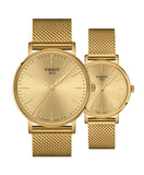 Tissot Everytime Lady Gold Dial Gold Mesh Bracelet Watch for Women - T143.210.33.021.00