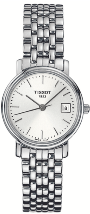 Tissot T Classic Desire White Dial Silver Steel Strap Watch for Women - T52.1.281.31