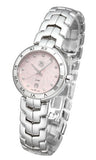 Tag Heuer Link Diamonds Pink Dial Silver Steel Strap Watch for Women - WAT1415.BA0954