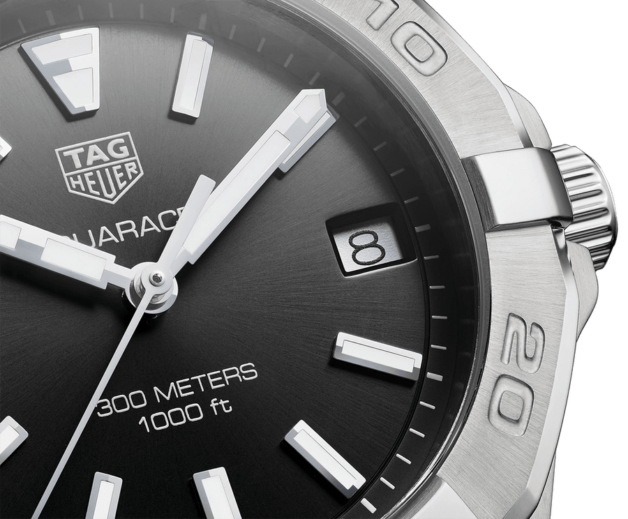 Tag Heuer Aquaracer Black Dial Silver Steel Strap Watch for Women - WBD1310.BA0740
