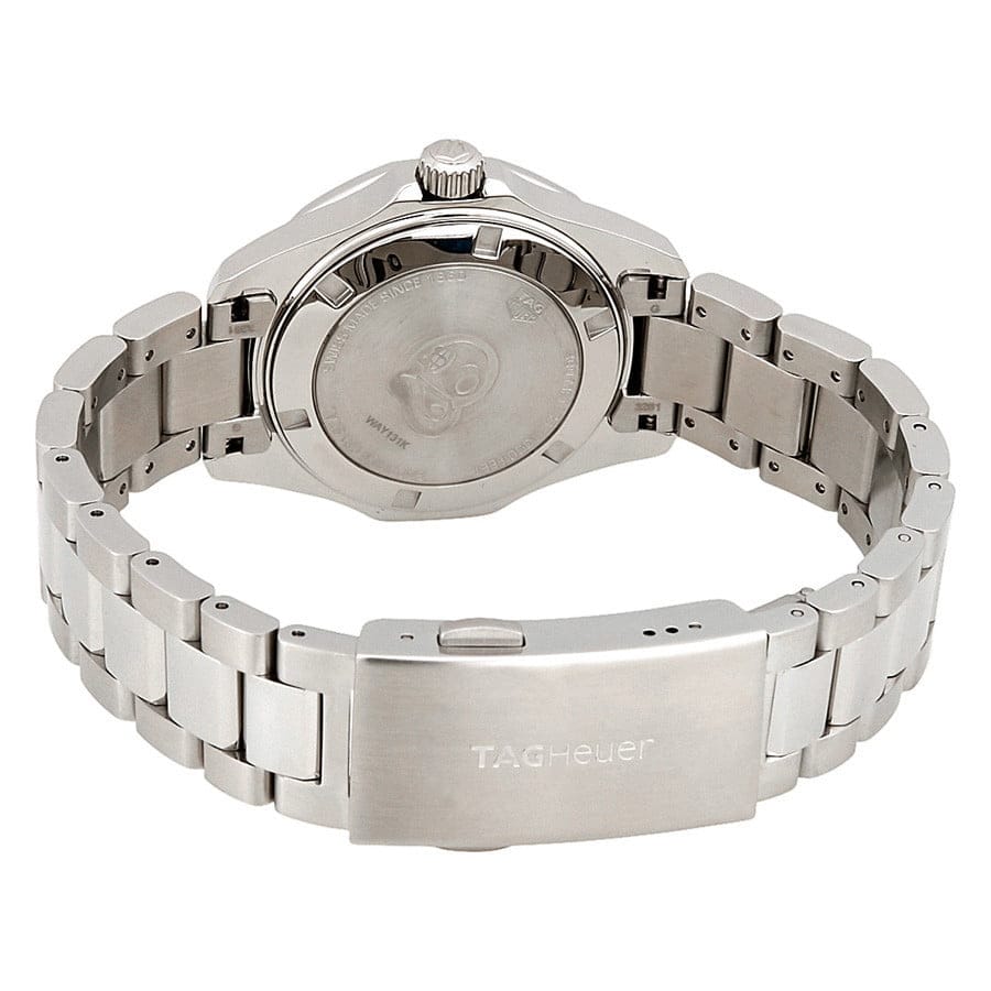 Tag Heuer Aquaracer Quartz Black Dial Silver Steel Strap Watch for Women - WAY131K.BA0748