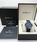 Tag Heuer Aquaracer Blue Dial Blue Rubber Strap Watch for Men - WAY111C.FT6155