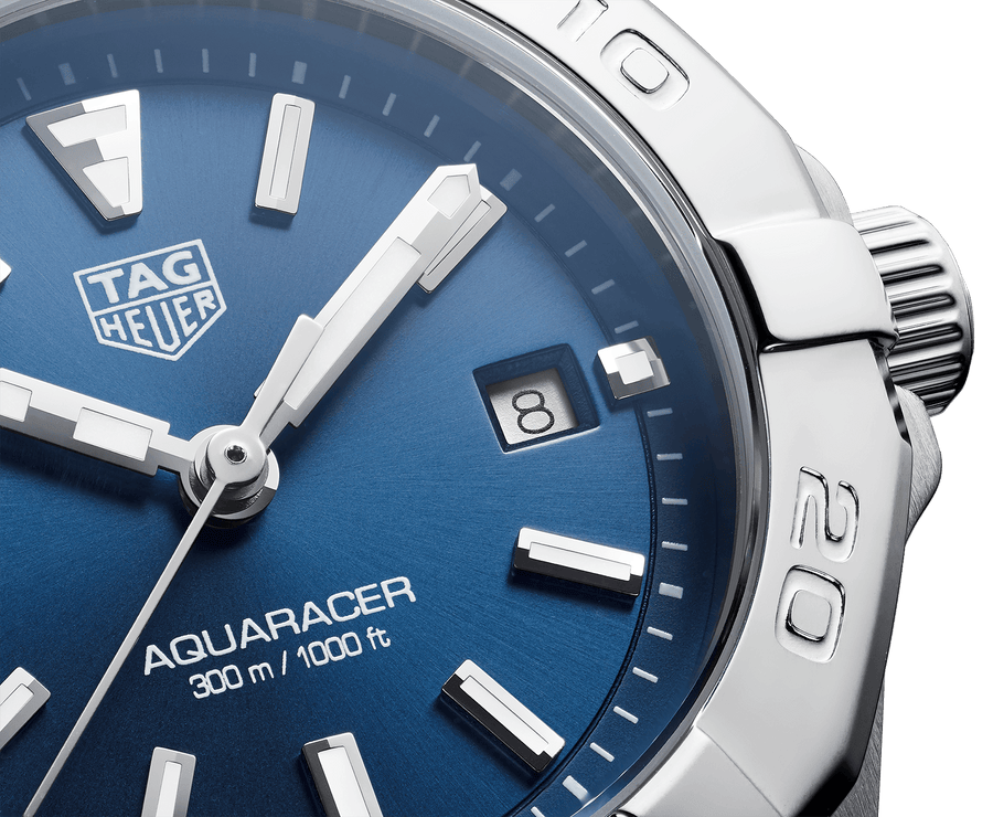 Tag Heuer Aquaracer Blue Dial Silver Steel Strap Watch for Women - WBD1412.BA0741