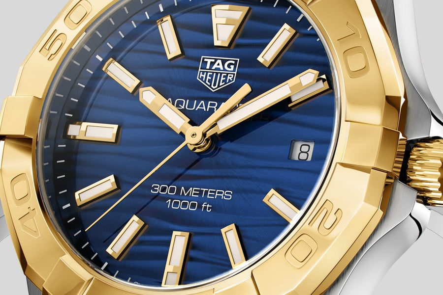 Tag Heuer Aquaracer Blue Dial Two Tone Steel Strap Watch for Women - WBD1325.BB0320