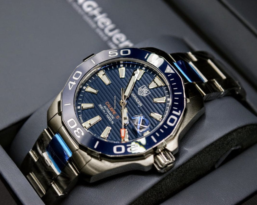 Tag Heuer Aquaracer Blue Dial Watch for Men - WAY211C.BA0928