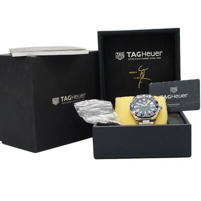 Tag Heuer Aquaracer Caliber 5 Match Timer Shinji Kagawa Edition Blue Dial Silver Steel Strap Watch for Men - WAY201H.BA0927