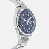Tag Heuer Aquaracer Calibre 16 Blue Dial Silver Steel Strap Watch for Men - CAY211B.BA0927