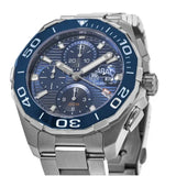 Tag Heuer Aquaracer Calibre 16 Blue Dial Silver Steel Strap Watch for Men - CAY211B.BA0927