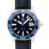Tag Heuer Aquaracer Calibre 5 Automatic Black Dial Black Nylon Strap Watch for Men - WAY211B.FC6363