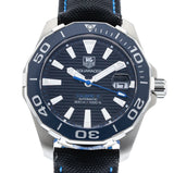 Tag Heuer Aquaracer Calibre 5 Automatic Black Dial Black Nylon Strap Watch for Men - WAY211B.FC6363