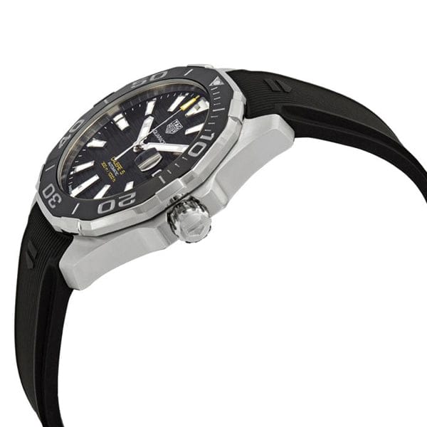 Tag Heuer Aquaracer Calibre 5 Automatic Black Dial Black Rubber Strap Watch for Men -  WAY211A.FT6151