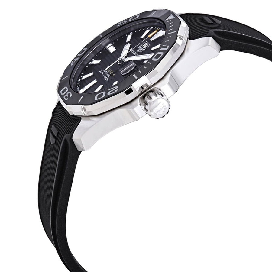 Tag Heuer Aquaracer Calibre 5 Automatic Black Dial Black Rubber Strap Watch for Men -  WAY211A.FT6151