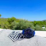 Tag Heuer Aquaracer Calibre 5 Automatic Titanium Blue Dial Blue Nylon Strap Watch for Gents - WAY208B.FC6382