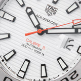 Tag Heuer Aquaracer Calibre 5 Automatic White Dial Silver Steel Strap Watch for Men - WAY2013.BA0927