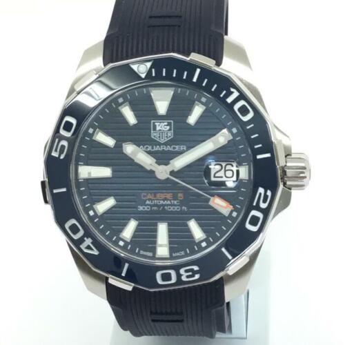 Tag Heuer Aquaracer Calibre 5 Blue Dial Blue Silicone Strap Watch for Men -  WAY211C.FT6155