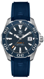 Tag Heuer Aquaracer Calibre 5 Blue Dial Blue Silicone Strap Watch for Men -  WAY211C.FT6155