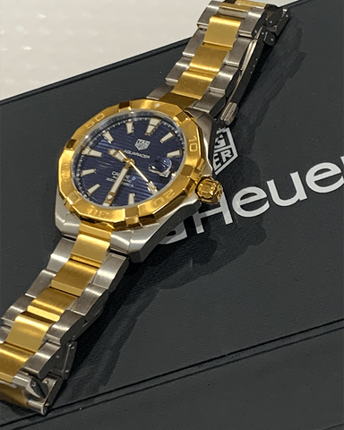 Tag Heuer Aquaracer Calibre 5 Blue Dial Two Tone Steel Strap Watch for Women - WBD2120.BB0930