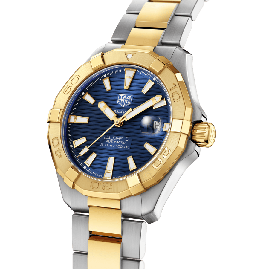 Tag Heuer Aquaracer Calibre 5 Blue Dial Two Tone Steel Strap Watch for Women - WBD2120.BB0930