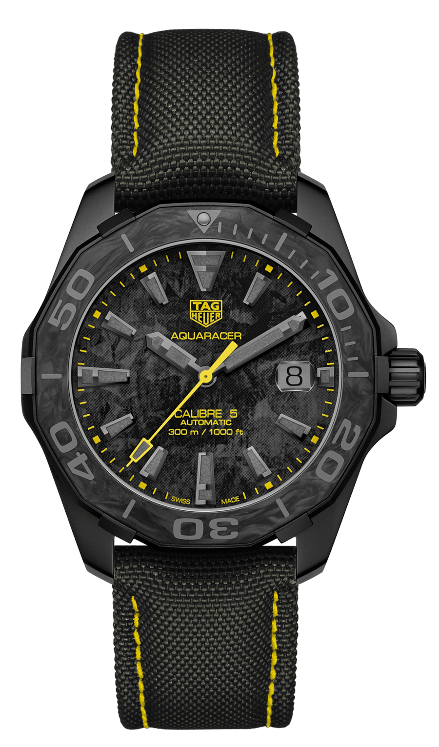 Tag Heuer Aquaracer Carbon Dial Watch for Men - WBD218B.FC6446