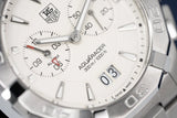 Tag Heuer Aquaracer Chronograph White Dial Silver Steel Strap Watch for Men - WAY111Y.BA0928