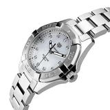 Tag Heuer Aquaracer Diamonds Mother of Pearl Dial Silver Steel Strap Watch for Women - WBD131B.BA0748