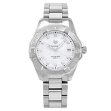 Tag Heuer Aquaracer Diamonds Mother of Pearl Dial Silver Steel Strap Watch for Women - WBD131B.BA0748