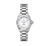 Tag Heuer Aquaracer Diamonds Mother of Pearl Dial Silver Steel Strap Watch for Women - WBD1414.BA0741