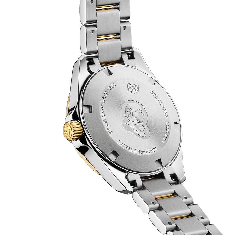 Tag Heuer Aquaracer Diamonds Mother of Pearl Dial Two Tone Steel Strap Watch for Women - WBD1323.BB0320