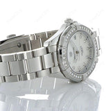 Tag Heuer Aquaracer Diamonds Mother of Pearl White Dial Silver Steel Strap Watch for Women - WBD131C.BA0748