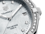 Tag Heuer Aquaracer Diamonds White Mother of Pearl Dial Silver Steel Strap Watch for Women - WBD1315.BA0740