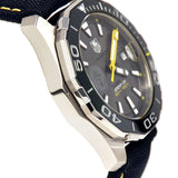 Tag Heuer Aquaracer Jeremy Lin Special Edition Grey Dial Black Nylon Strap Watch for Men - WAY211F.FC6362