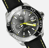 Tag Heuer Aquaracer Jeremy Lin Special Edition Grey Dial Black Nylon Strap Watch for Men - WAY211F.FC6362