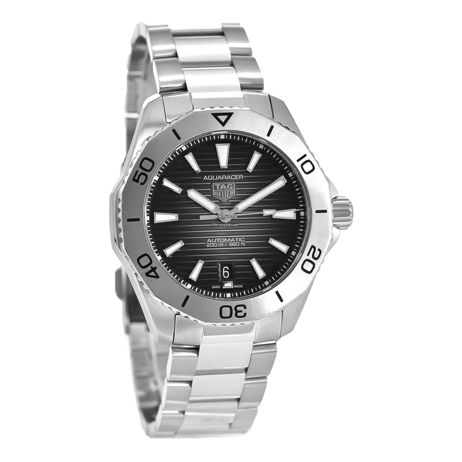 Tag Heuer Aquaracer Professional 200 Automatic Black Dial Silver Steel Strap Watch for Men - WBP2110.BA0627