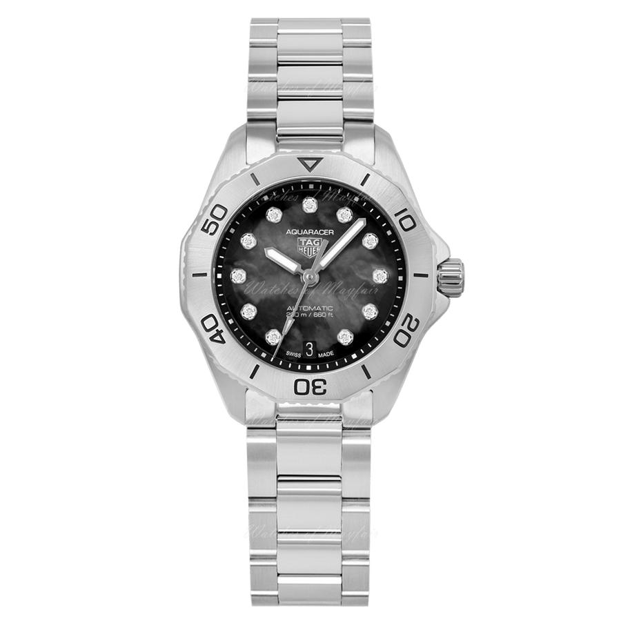 Tag Heuer Aquaracer Professional 200 Automatic Black Dial Silver Steel Strap Watch for Men - WBP2410.BA0622