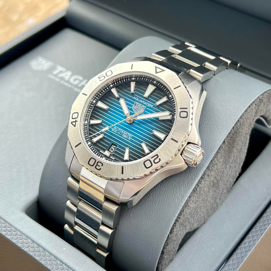 Tag Heuer Aquaracer Professional 200 Automatic Blue Dial Silver Steel Strap Watch for Men - WBP2111.BA0627