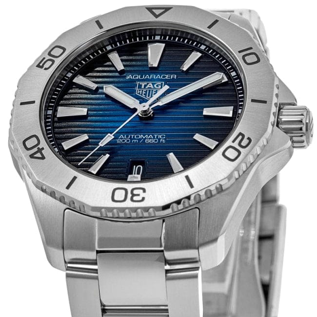 Tag Heuer Aquaracer Professional 200 Automatic Blue Dial Silver Steel Strap Watch for Men - WBP2111.BA0627
